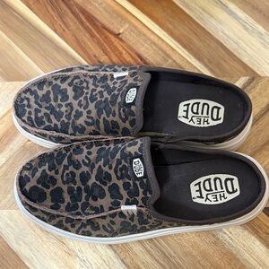 Hey Dude Kids Brown Leopard Sneakers